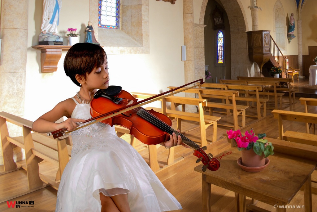 playing violin