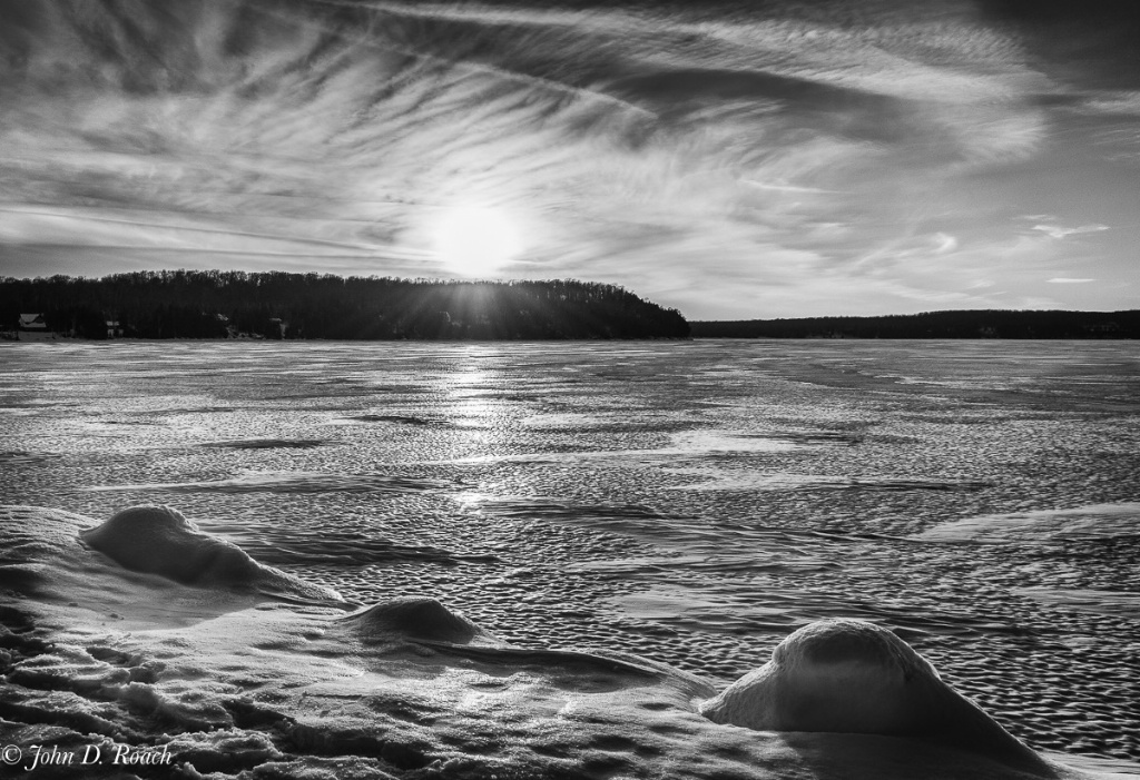 A Winter Sunset at Gills Rock