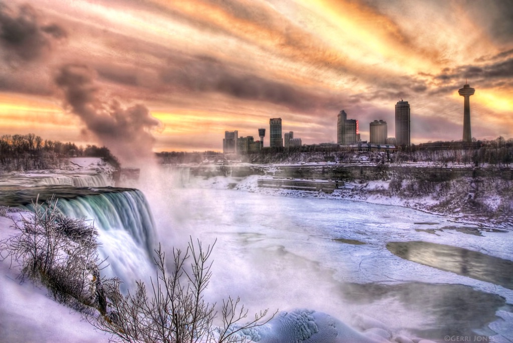 Winter Sunset At Niagara