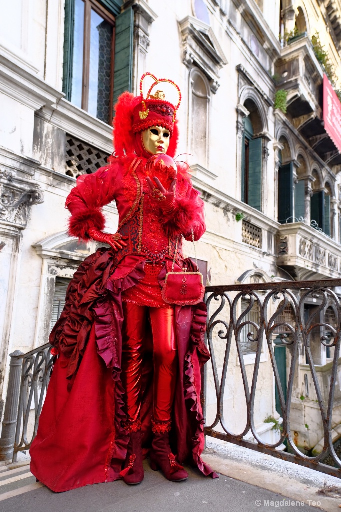 Venice Carnival: Color Series - Red Bomb  - ID: 15521067 © Magdalene Teo