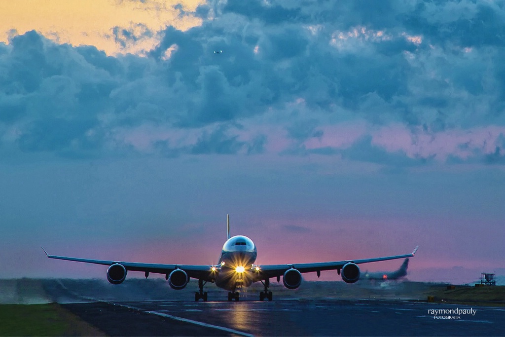 Take-off at Sunset