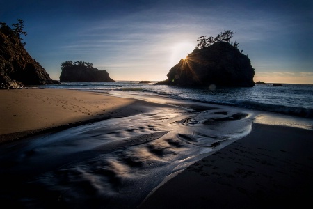 Sunset at the Sea Stacks