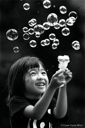 Happy Moment of the Little Girl