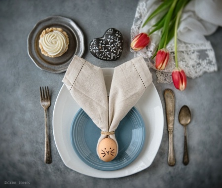 Spring Table with Tulips