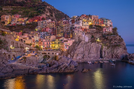 Manarola, Italy at Twilight