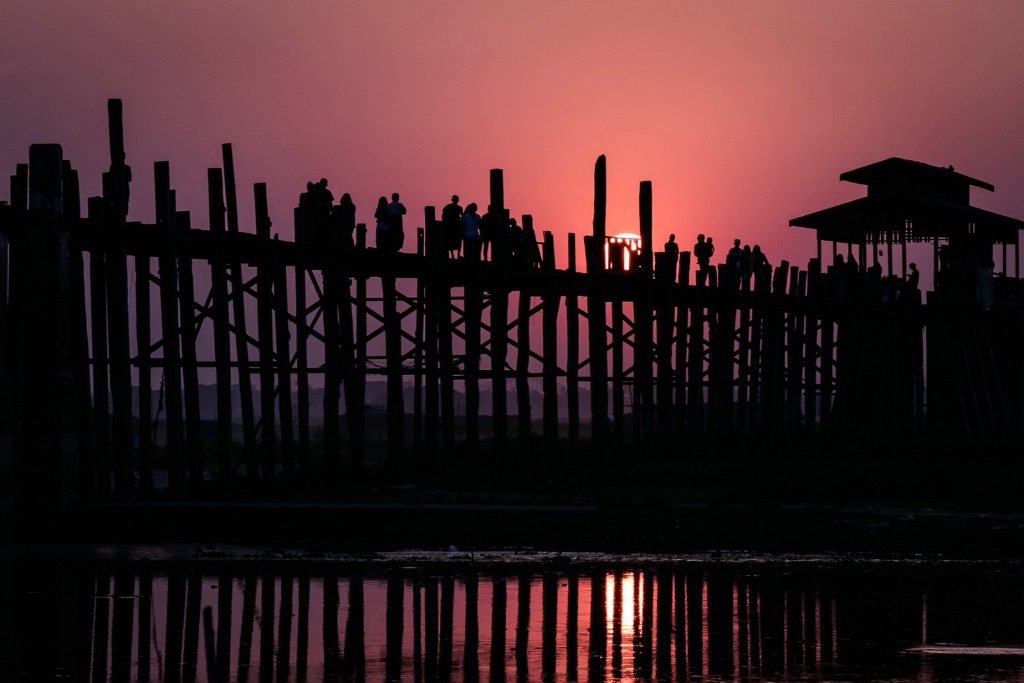 U Bein Bridge at sunset