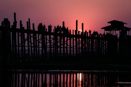 U Bein Bridge at sunset