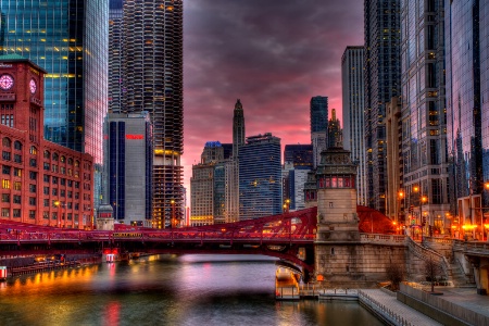 Chicago River Sunrise