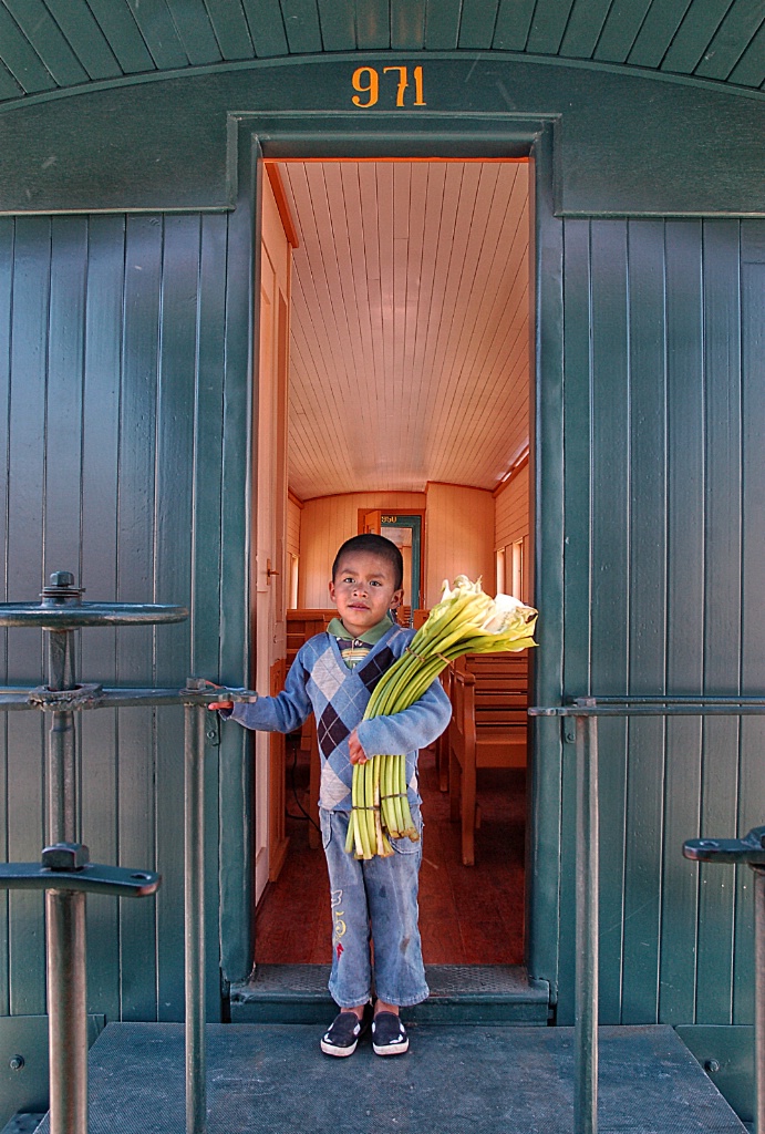 The flower vendor (boy with lilies)