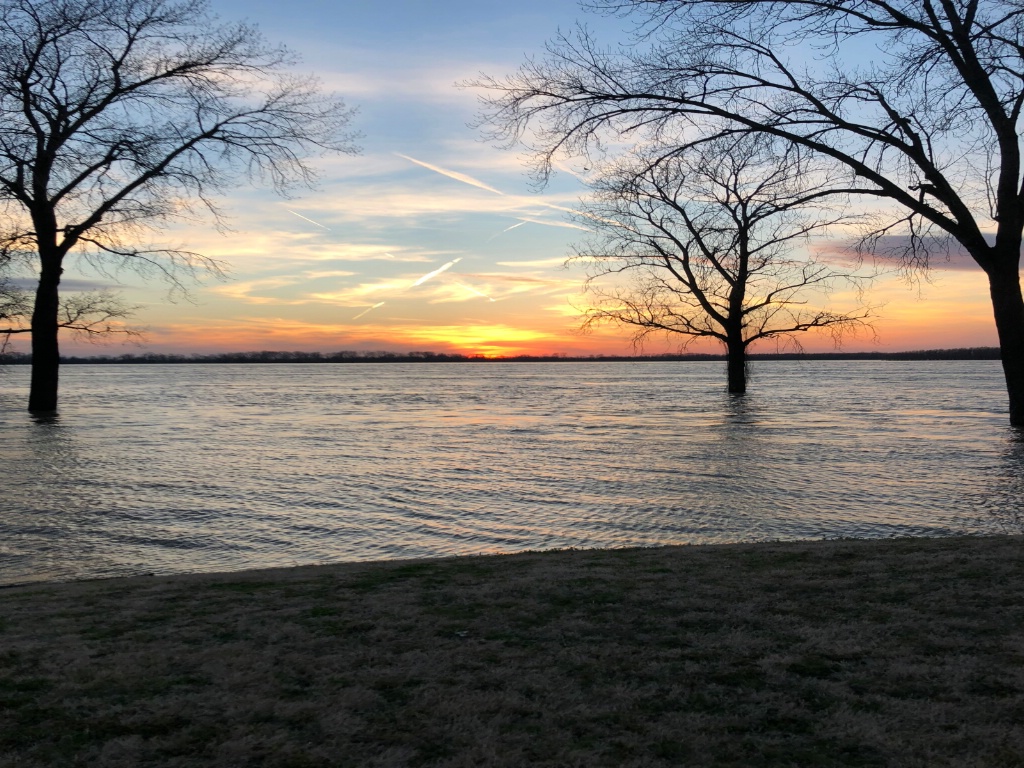 Flood Island at sunset