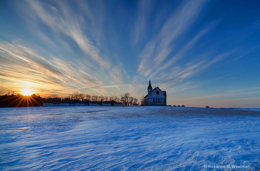 Old church on a hill