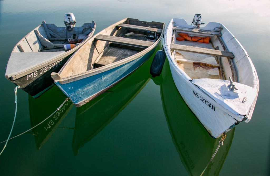 Three Boats in Scituate Harbor