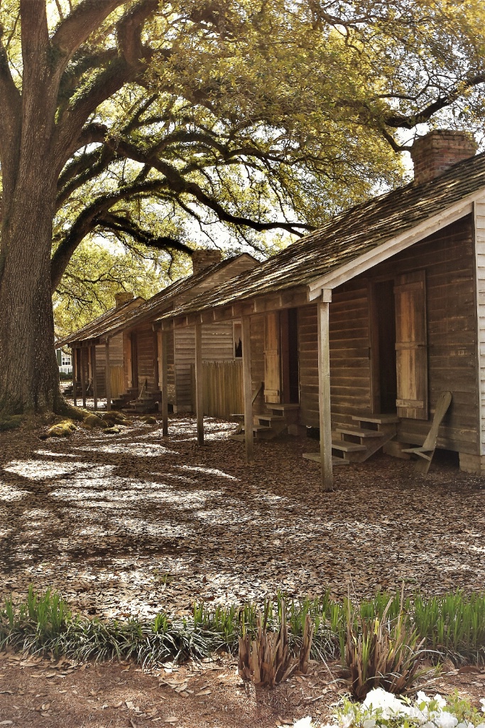 Slave houses at the Oak Alley plantation