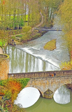 Alzette river in Louxemburg.