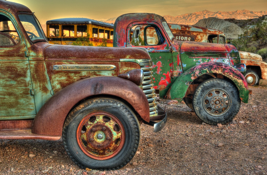 Trucks in a Row