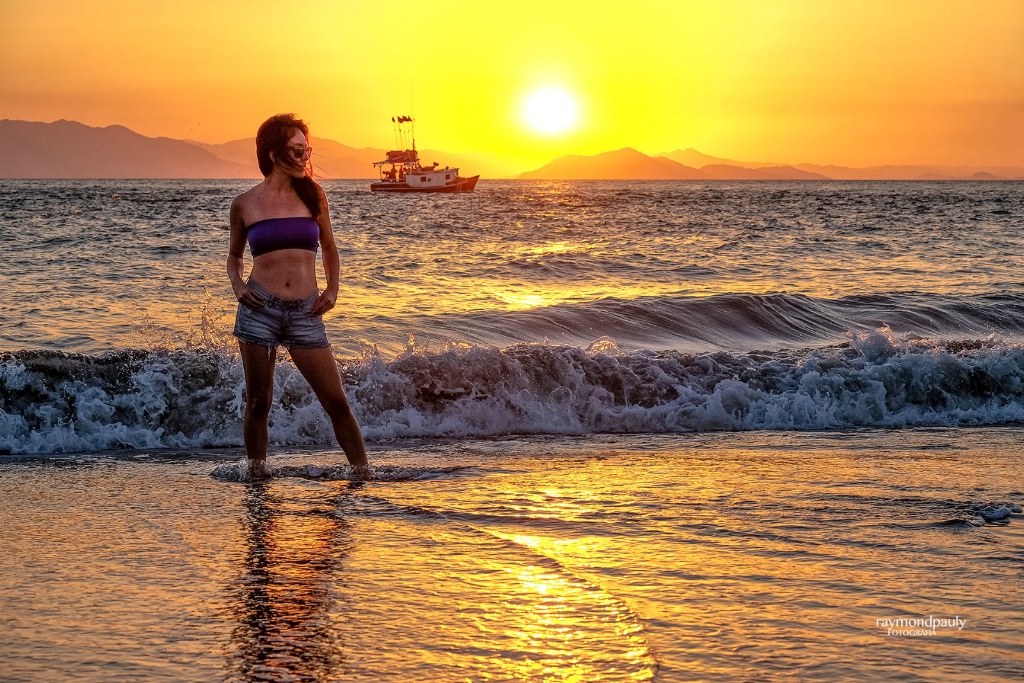 Fishing Boat at Sunset