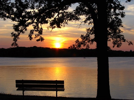 Sunset Over the Lake