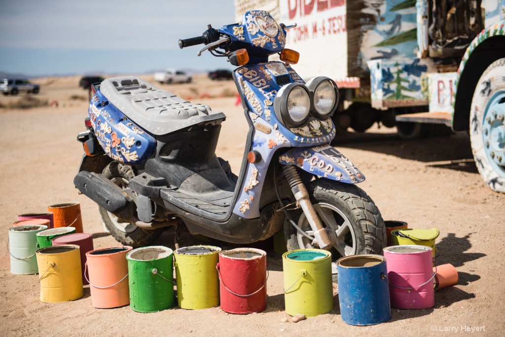 Motorcycle Art- Mojave Desert