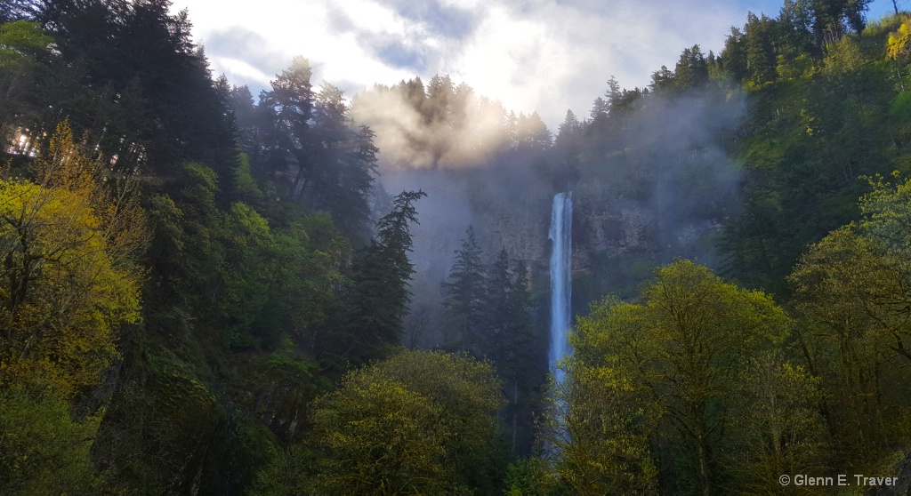 Multnomah Falls Morning Fog