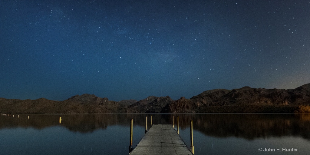 Nighttime Dock at Lake Saguaro - ID: 15583678 © John E. Hunter