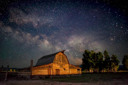 Haloed Teton Barn 