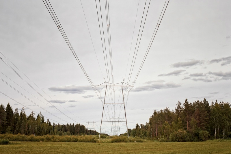 Power Lines Leading To The Horizon