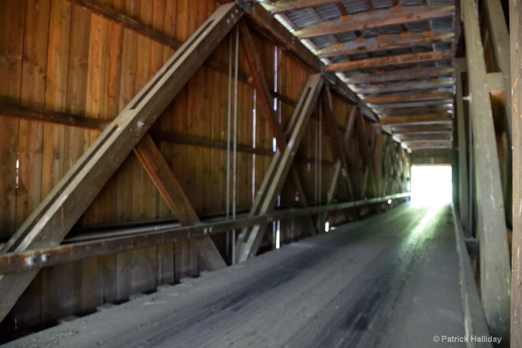 Inside wooden bridge
