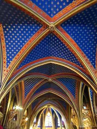 Ceiling Sainte-Chapelle in Paris