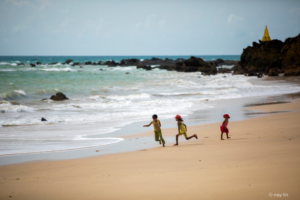 Playing On The Beach