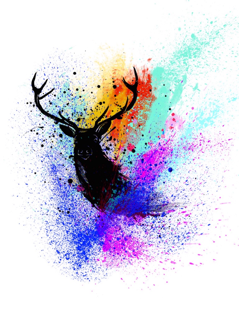 Artistic image of a stag