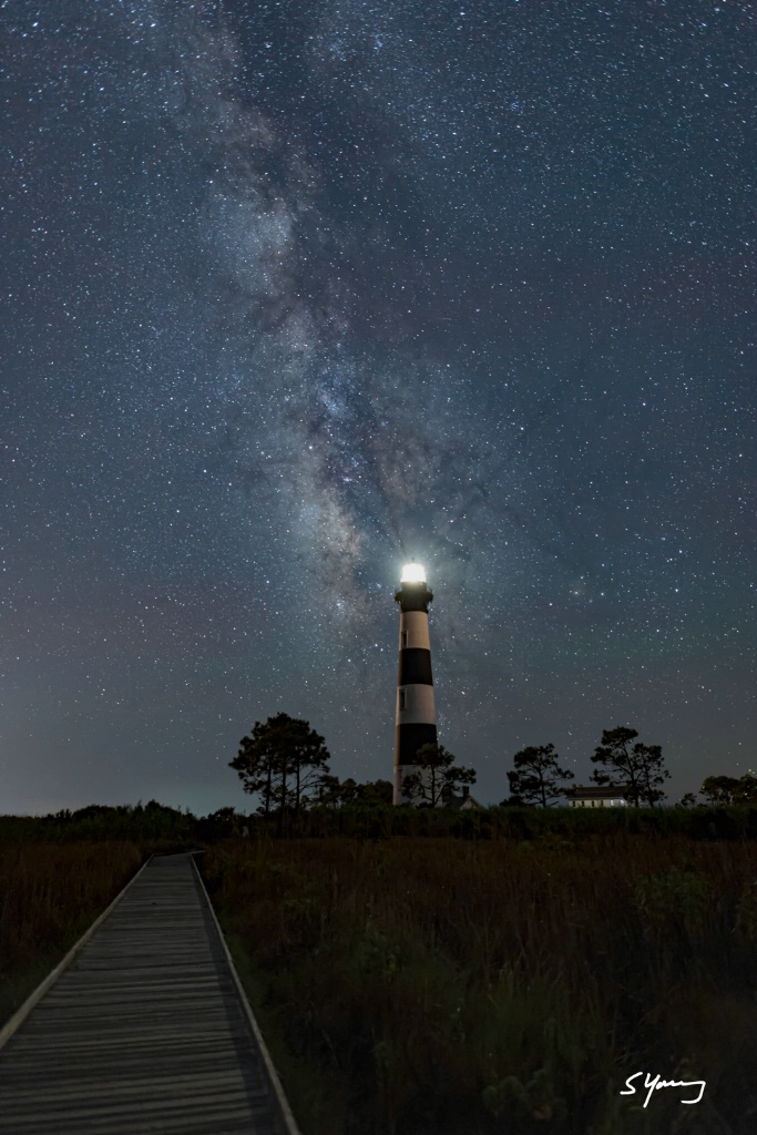 Bodie Island Light and Milky Way - July, 2018