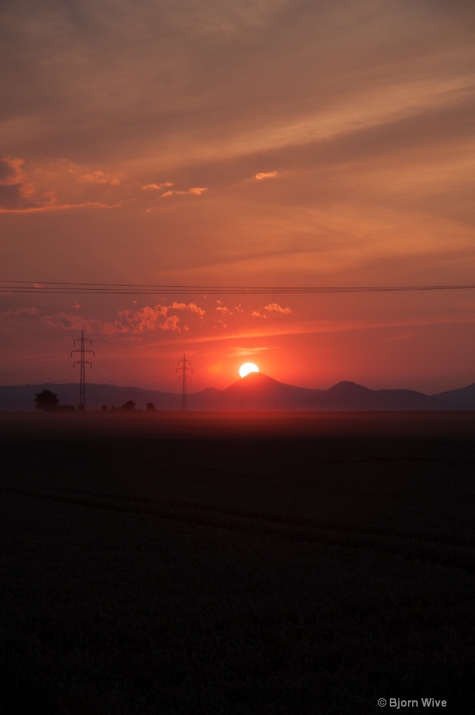 Sunset in Roudnice 