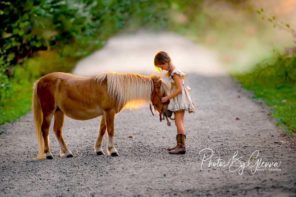  Little girl and her very best friend 