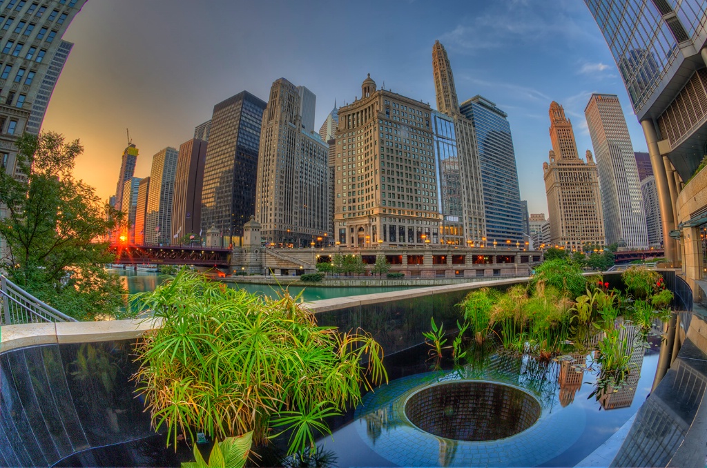 Chicago Sunrise Framed
