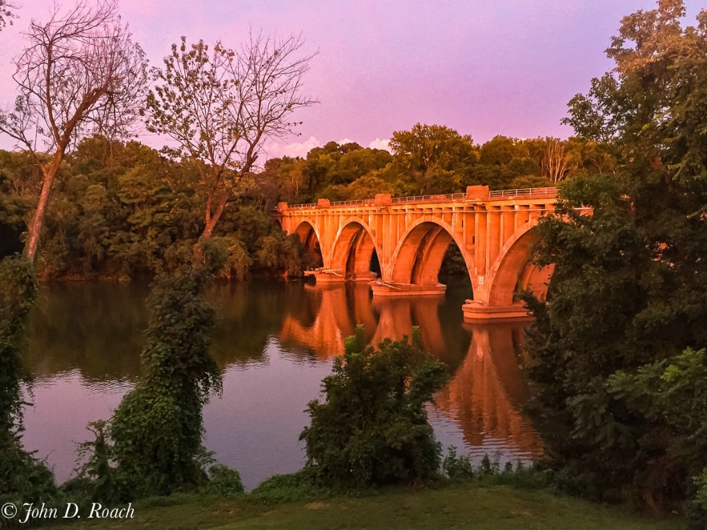 Bridge over the Rapphanock River at Sunset - ID: 15616769 © John D. Roach