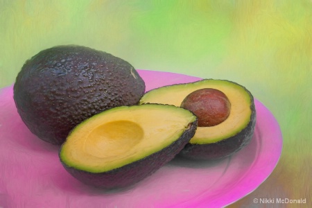 Avocado on Pink