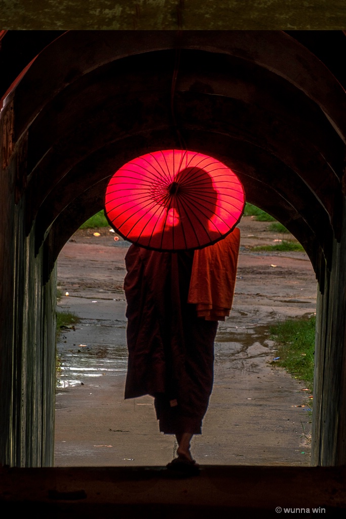 monk walking