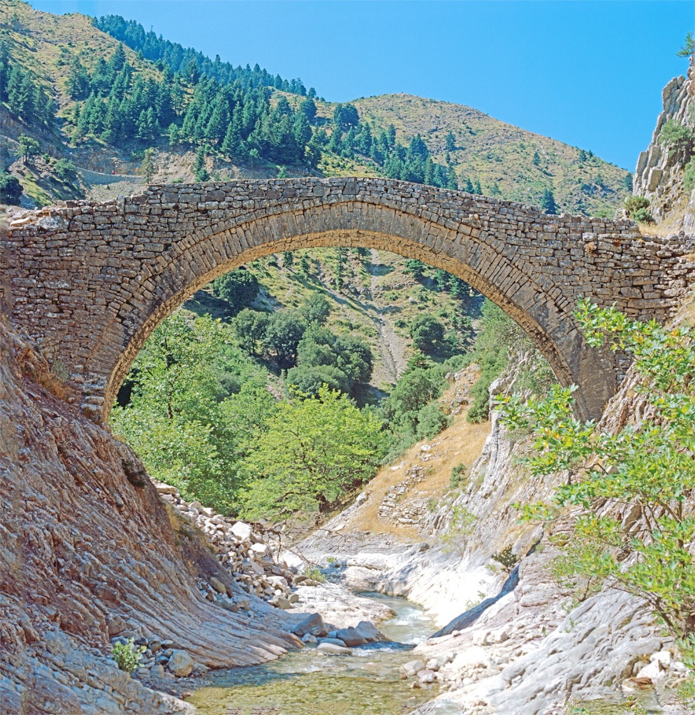 Traditional stone bridge from the medieval ages.
