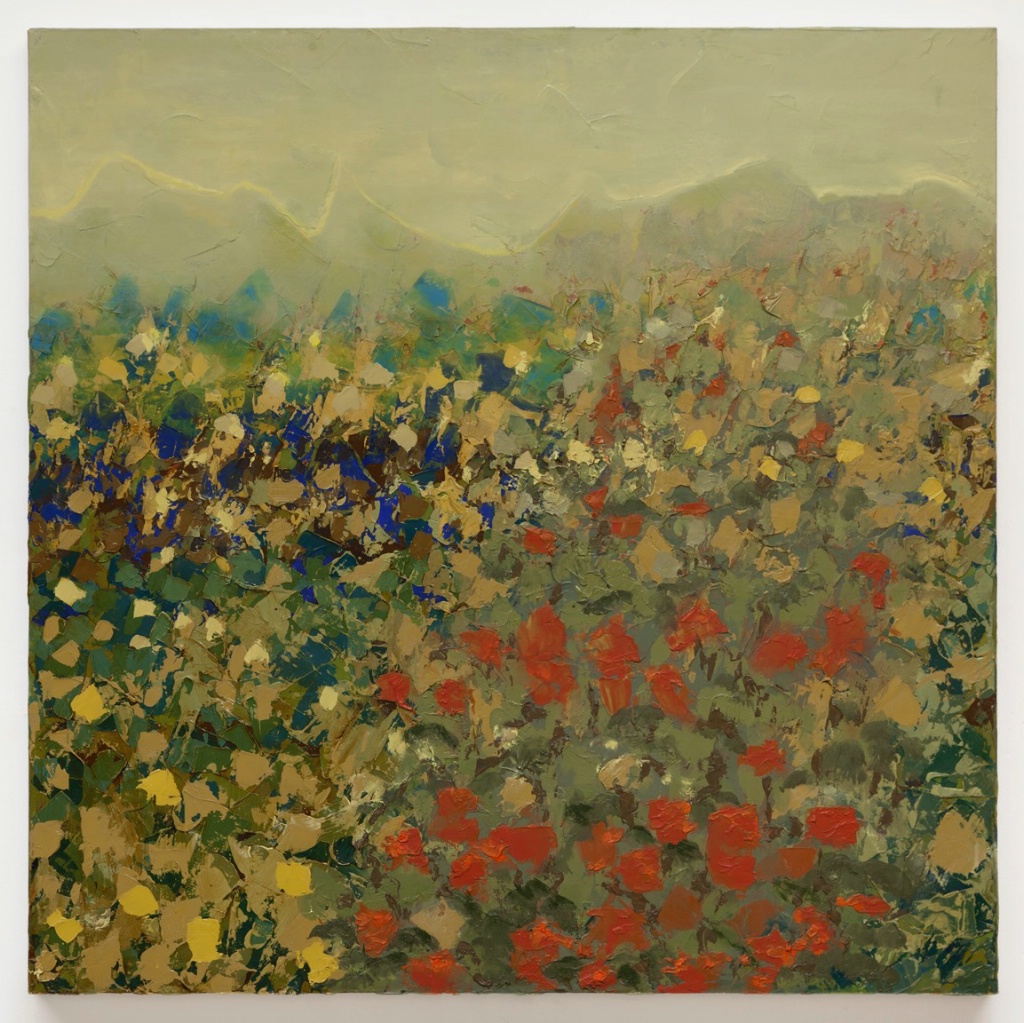 Landscape with Red 36x36 - ID: 15624152 © June  R. Blanco 