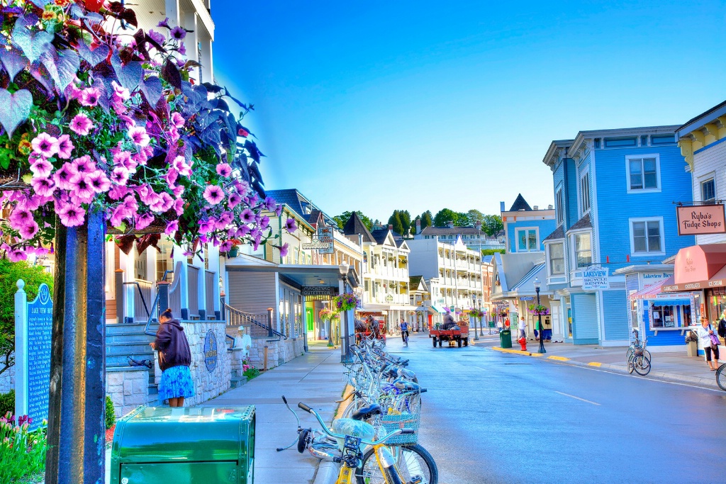 Mackinac Island Street Scene