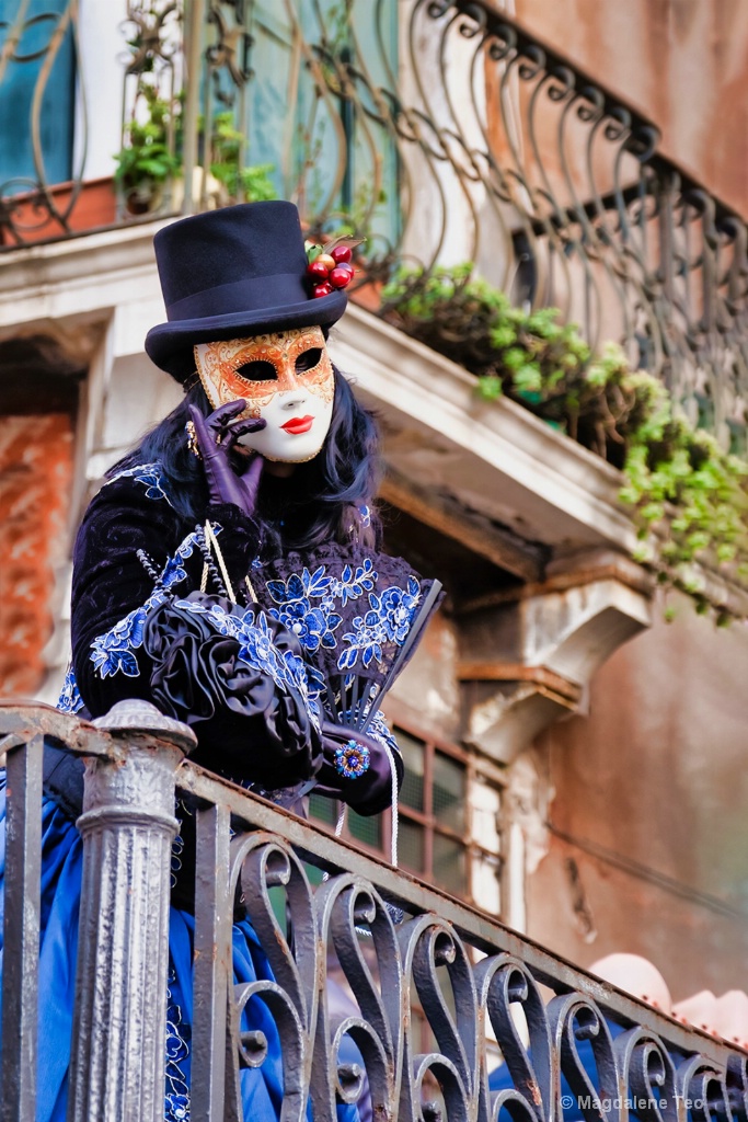 Venice Carnival: Portraits Series - Close Up Blue - ID: 15626101 © Magdalene Teo