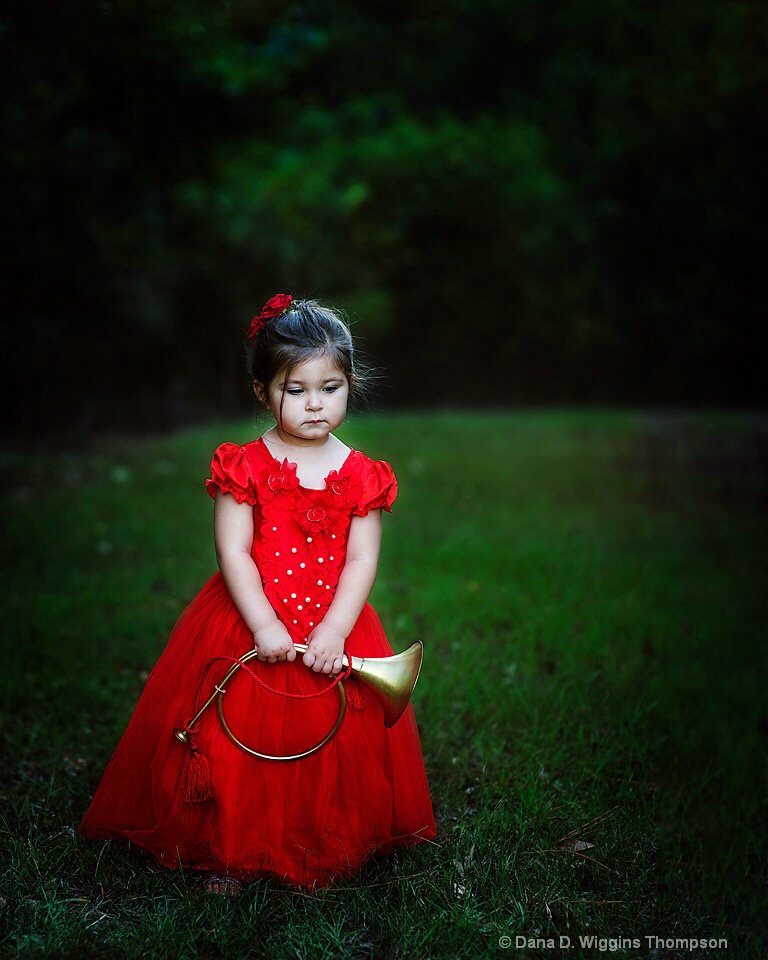 Girl in red dress