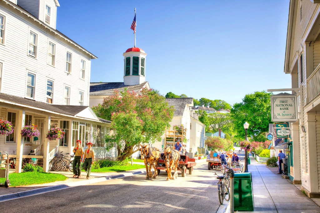 Mackinac Island Street Scene 3