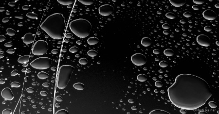 Raindrops at night