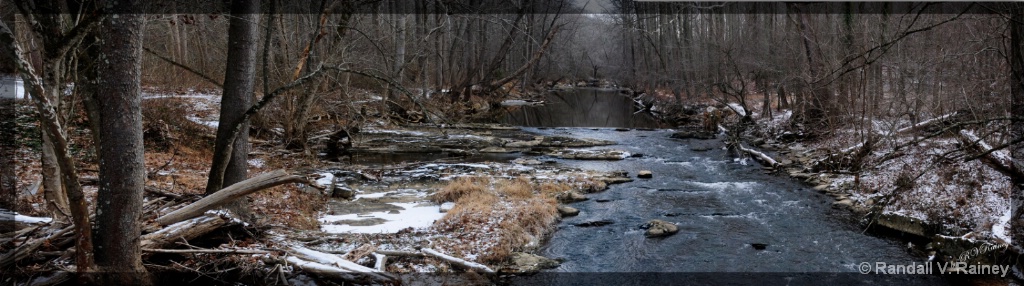 Senica Creek at Winter Time Pano 2 - ID: 15629709 © Randall V. Rainey