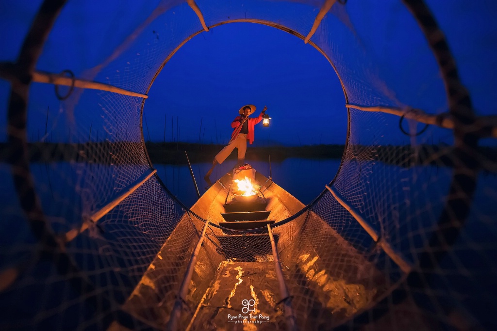 Fisherman in the night