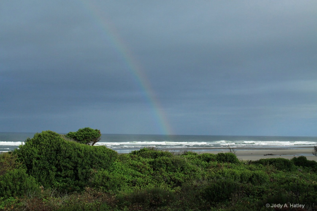 Rainbow at Rockaway Beach Oregon - ID: 15635126 © Jody A. Hatley