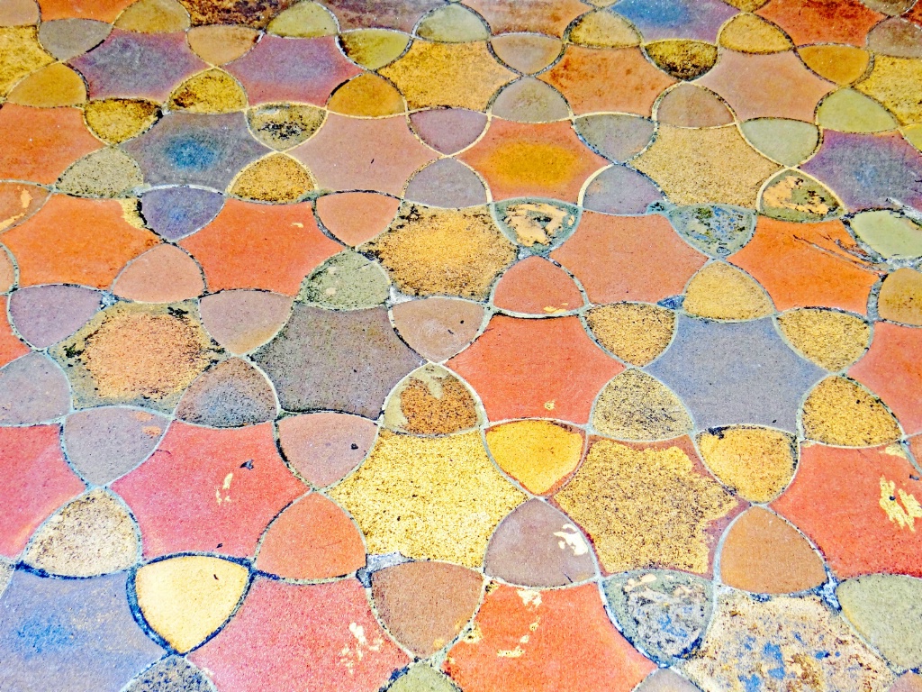 A synthesis of colored tiles.