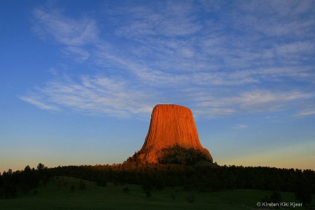 Sunset at Devils Tower