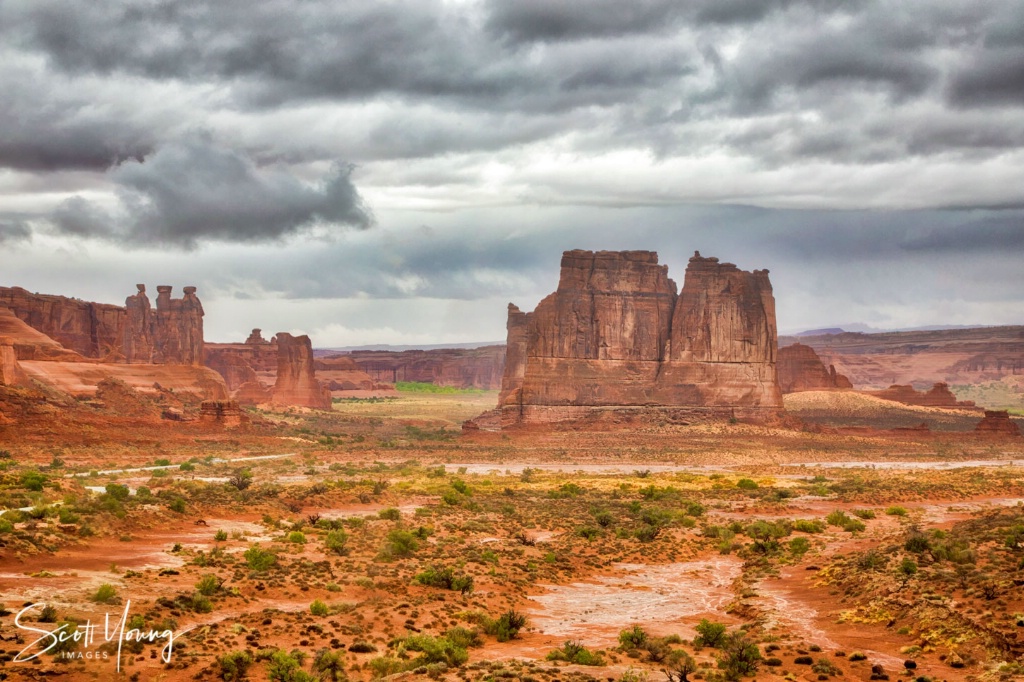 Courthouse Towers; Arches National Park